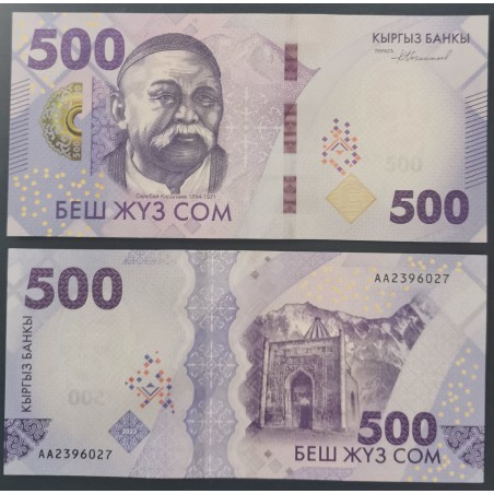Kirghizistan Pick N°38 Billet de banque de 500 som 2023