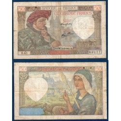 50 Francs Jacques Coeur B- 13.2.1941 Billet de la banque de France