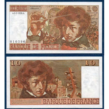 10 Francs Berlioz TTB+ 5.11.1976 Billet de la banque de France