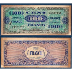 100F France série 6 TB- 1945 Billet du trésor Central