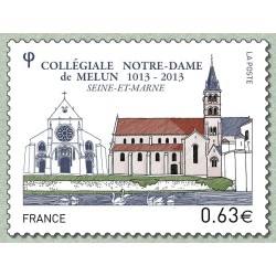 Timbre France Yvert No 4743 Collégiale Notre-Dame de Melun