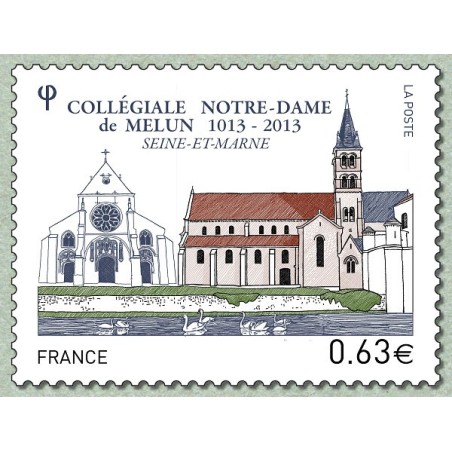Timbre France Yvert No 4743 Collégiale Notre-Dame de Melun