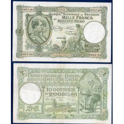 Belgique Pick N°110, TTB Billet de banque de 1000 Francs Belge 8.2.1944