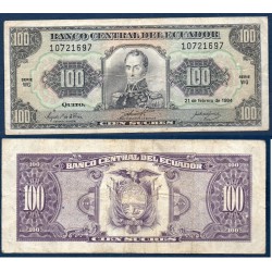 Equateur Pick N°123Ac, TB Billet de banque de 100 Sucres 1994