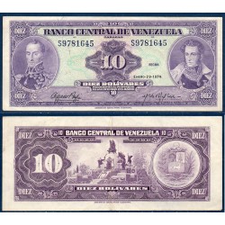 Venezuela Pick N°51d, TTB Billet de banque de 10 Bolivares 1974