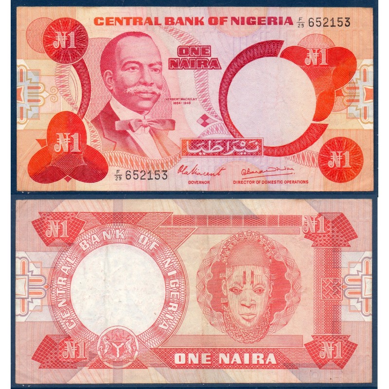 Nigeria Pick N°19a, TTB Billet de Banque de 1 Naira 1979-1984