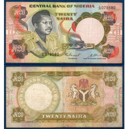Nigeria Pick N°18b TB, Billet de Banque de 20 Naira 1973-1978