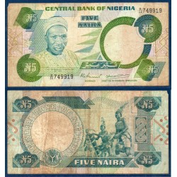 Nigeria Pick N°20a TB, Billet de Banque de 5 Naira 1979-1984