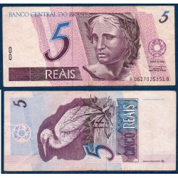 Bresil Pick N°244b, Billet de banque de 5 reais 1994-1997