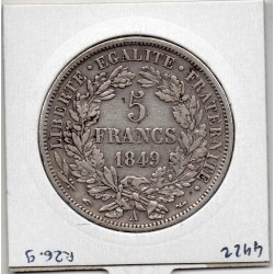 5 francs Cérès 1849 A Paris TTB-, France pièce de monnaie