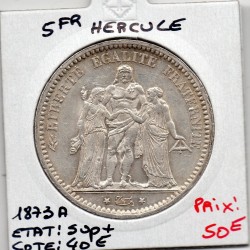 5 francs Hercule 1873 A Paris Sup+, France pièce de monnaie