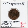 2 centimes Napoléon III tête nue 1855 MA ancre Marseille B, France pièce de monnaie