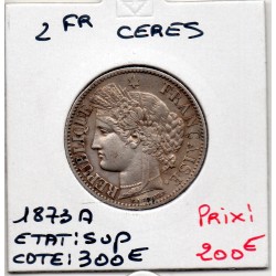 2 Francs Cérès 1873 A  Paris Sup, France pièce de monnaie