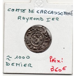 Languedoc, Comté de Carcassonne, Raymond 1er (~1000) Denier