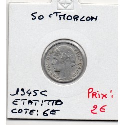 50 centimes Morlon 1945 C Castelsarrasin TTB, France pièce de monnaie