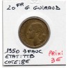 20 francs Coq G. Guiraud 3 faucilles 1950 TTB, France pièce de monnaie