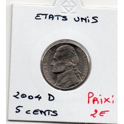 Etats Unis 5 cents 2004 D Sup+, KM 360 pièce de monnaie