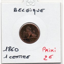 Belgique 1 centime 1860 TB, KM 1 pièce de monnaie