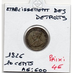 Etablissement des Détroits 10 cents 1926 TB, KM 29b pièce de monnaie