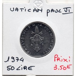 Vatican Paul VI 50 lire 1974 Spl, KM 121 pièce de monnaie