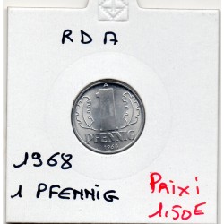 Allemagne RDA 1 pfennig 1968, SPL KM 8 pièce de monnaie