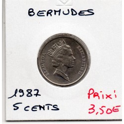 Bermudes 5 cents 1987 Spl, KM 45 pièce de monnaie