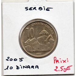 Serbie 10 dinara 2005 Sup, KM 41 pièce de monnaie