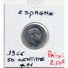 Espagne 50 centimos 1966 *71 Spl, KM 795 pièce de monnaie