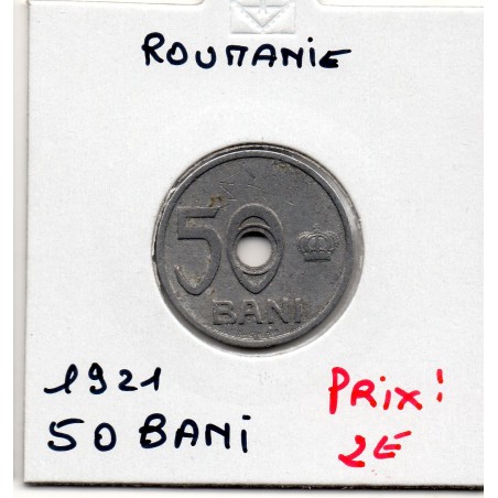 Roumanie 50 bani 1921 TTB+, KM 45 pièce de monnaie