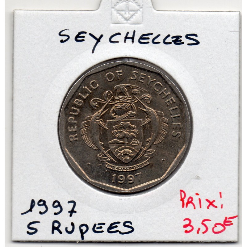 Seychelles 5 rupees 1997 Spl, KM 51.2 pièce de monnaie