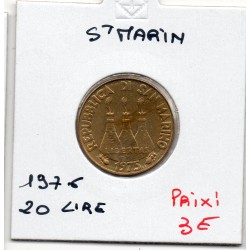 Saint Marin 20 lire 1975 FDC, KM 44 pièce de monnaie