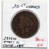 10 centimes Cérès 1877 K Bordeaux B, France pièce de monnaie