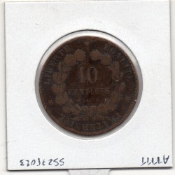 10 centimes Cérès 1877 K Bordeaux B, France pièce de monnaie
