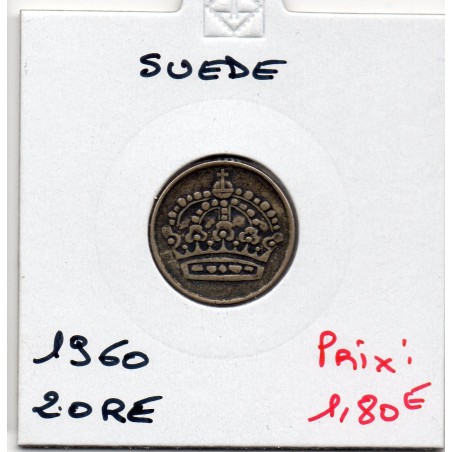 Suède 25 Ore 1960 TTB, KM 824 pièce de monnaie