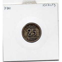 Suède 25 Ore 1960 TTB, KM 824 pièce de monnaie