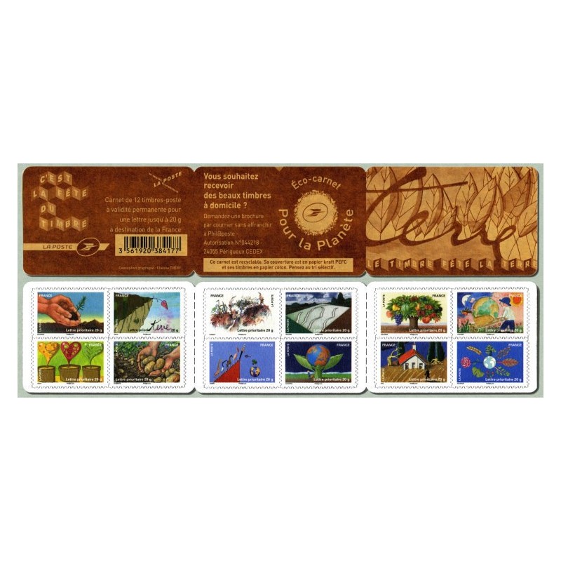 Yvert BC526 Carnet Journée du timbre 2011  La terre
