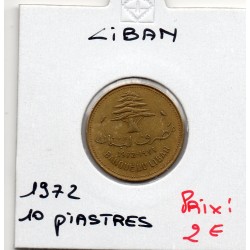 Liban 10 piastres 1972 TTB, KM 26 pièce de monnaie