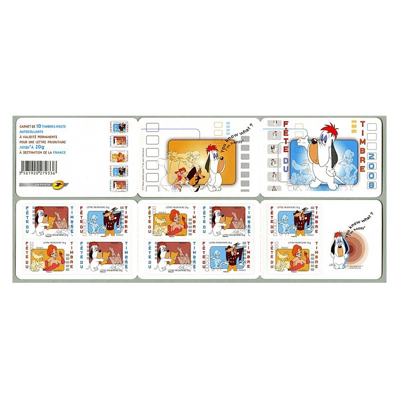 Yvert BC4149 Carnet Journée du timbre 2008 Droopy, Tex avery