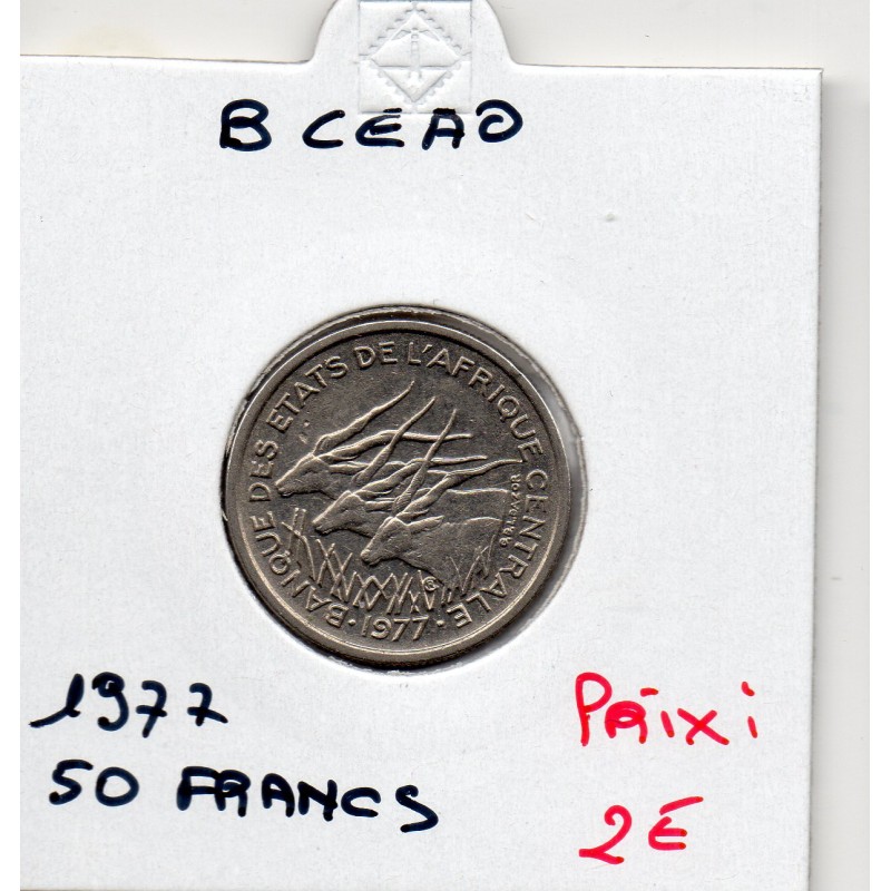 Etats Afrique Ouest 50 francs 1977 Sup+ KM 6 pièce de monnaie