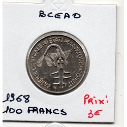 Etats Afrique Ouest 100 francs 1968 Spl KM 4 pièce de monnaie