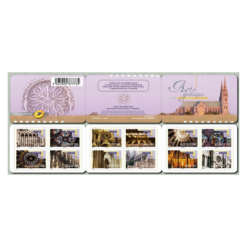 Carnet Commemoratif Yvert BC552 2011  Art gothique