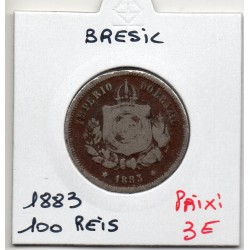 Brésil 100 reis 1883 B, KM 477 pièce de monnaie