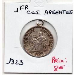 Monnaie montée en médaille 1 Franc CCI argentée France pièce de nécessité