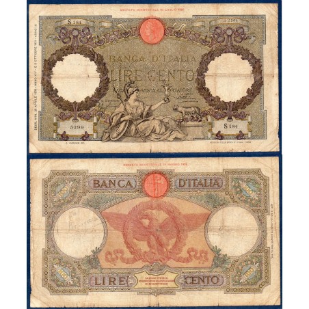 Italie Pick N°55a, Billet de banque de 100 Lire 30.4.1936