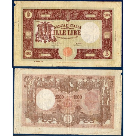 Italie Pick N°72a, B Billet de banque de 1000 Lire 10.8.1943