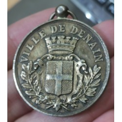 Medaille VIlle Denain Concours musical 1891 Argent