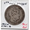 5 francs Louis Philippe 1842 W Lille B, France pièce de monnaie