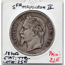 5 francs Napoléon III tête...