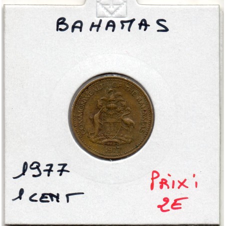 Bahamas 1 cent 1977 TTB+, KM 59 pièce de monnaie