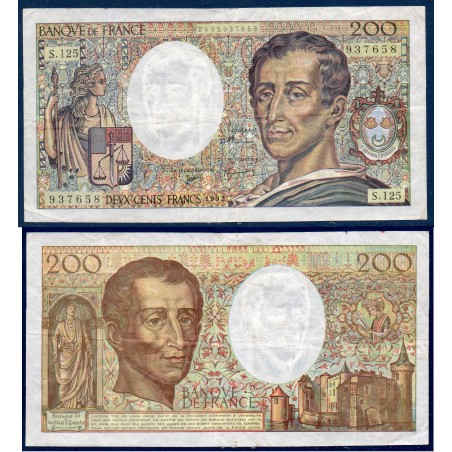 200 Francs Montesquieu TTB 1992 Billet de la banque de France